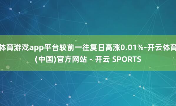 体育游戏app平台较前一往复日高涨0.01%-开云体育(中国)官方网站 - 开云 SPORTS